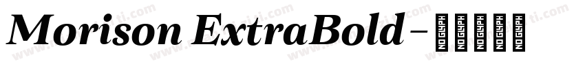 Morison ExtraBold字体转换